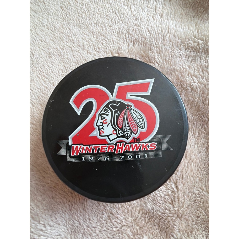 Portland Winterhawks 25th Anniversary Official Game Puck WHL 1976-2001 Canada
